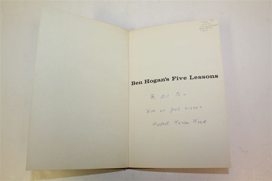 Ben Hogan & Herbert Wind Signed 1957 1st Edition Deluxe 'Five Lessons' JSA ALOA