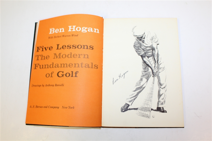 Ben Hogan & Herbert Wind Signed 1957 1st Edition Deluxe 'Five Lessons' JSA ALOA