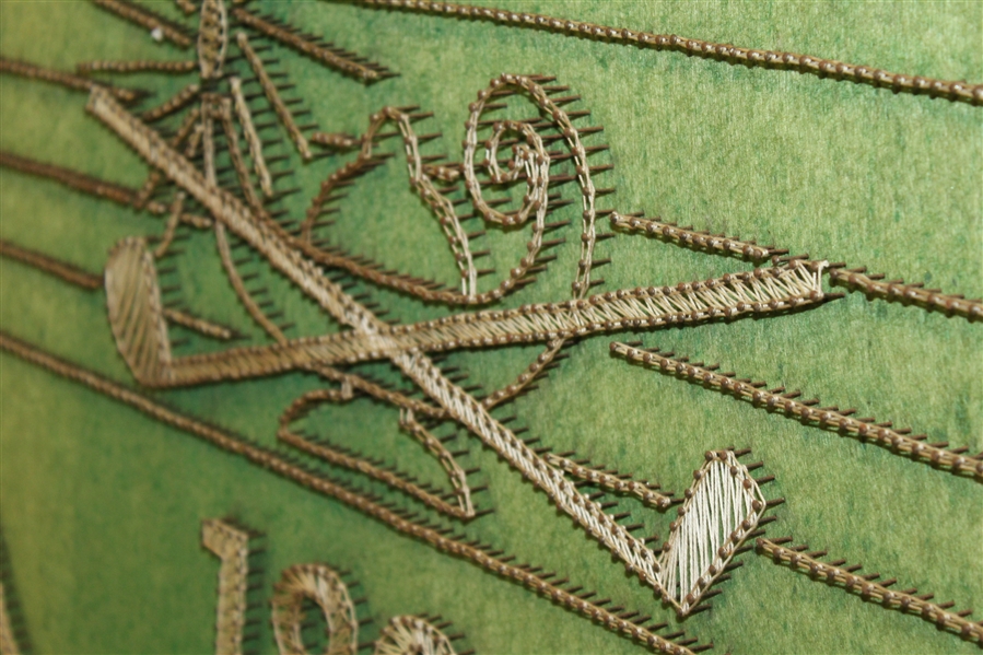 Turn of Century Pin/Nail String Art - Start of Western Golf Association 1899 - Framed