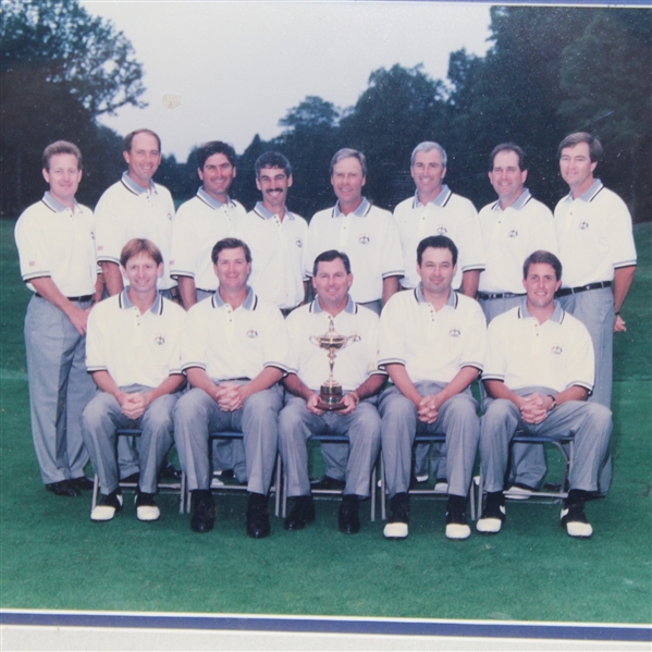 1995 Ryder Cup at Oak Hill GC USA Team Gift Framed Photograph with Logo of Matches