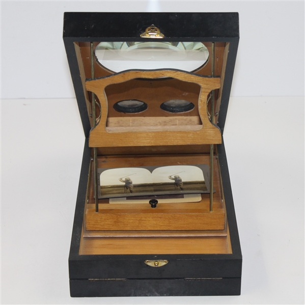 Antique French Graphoscope for Stereo & Cabinet Cards - One of Each Included