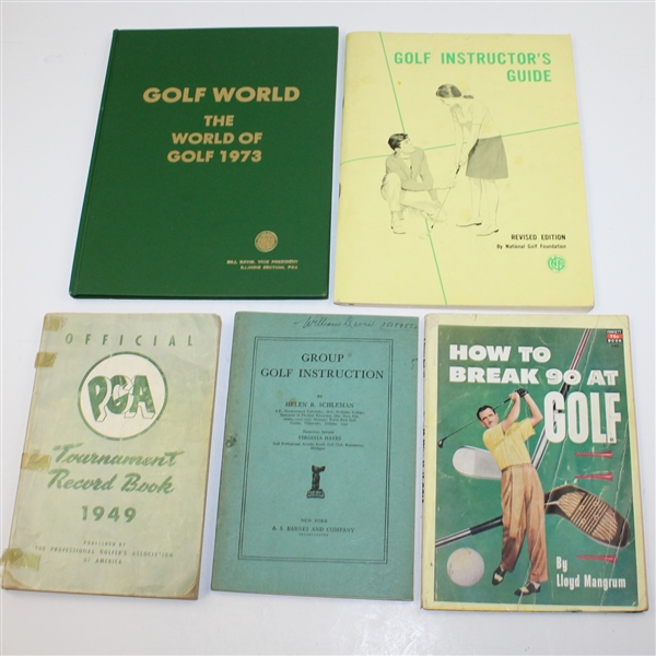 Lot of 9 Miscellaneous Golf Books