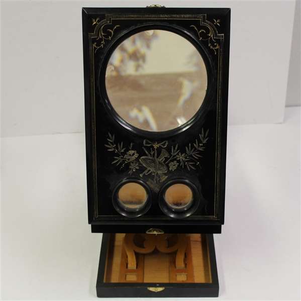 Antique French Graphoscope for Stereo & Cabinet Cards - One of Each Included