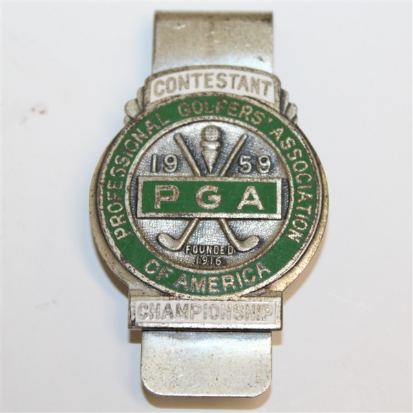 1959 PGA Championship at Minneapolis GC Contestant Money Clip - Bob Rosburg Winner
