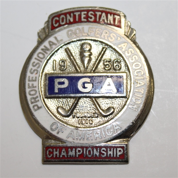 1956 PGA Championship at Blue Hill G&CC Contestant Money Clip Medal - Jack Burke Winner