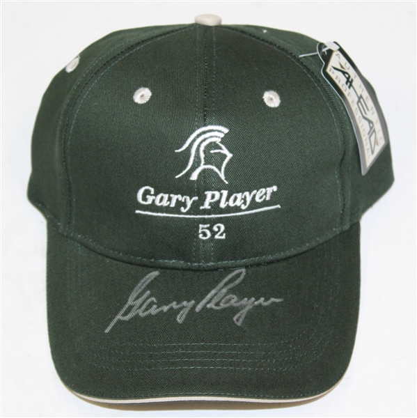 Gary Player Signed 'Black Knight 52' Commemorative Green Hat JSA ALOA