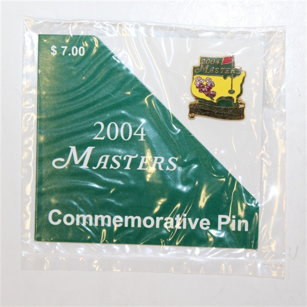 2012 Masters Flag Signed by Gary Player with 2004 Commemorative Pin JSA ALOA