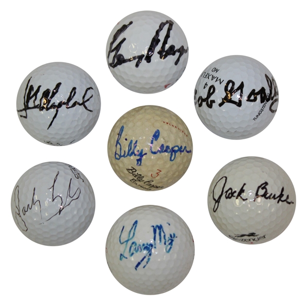 Lot of 7 Masters Champions Signed Golf Balls JSA ALOA