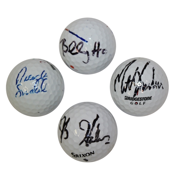 Kuchar, Holmes, Snedeker, & Horschel Signed Personal Used Golf Balls JSA ALOA