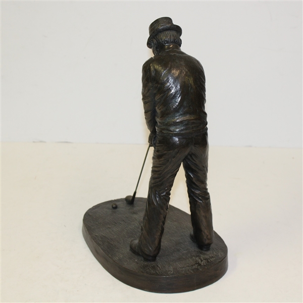 Large Bronze Ltd Golfer Statue by Jeanne Rynhart - Made in Ireland Circa 1980's