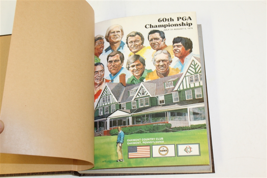 1978 PGA Championship at Oakmont Hard Bound Program - Issued to Doris Wagner