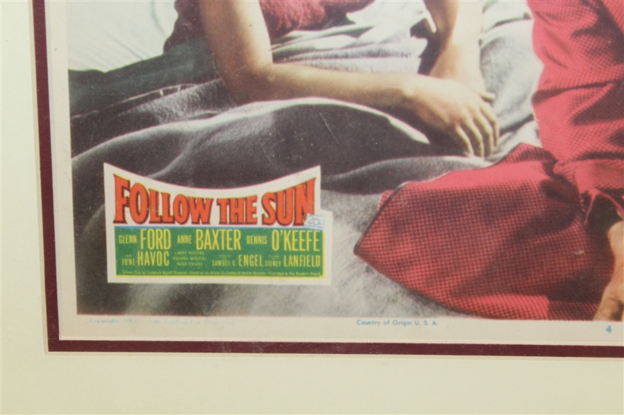 1951 'Follow the Sun' (Hogan) Movie Lobby Card #4 - Double Matted - Framed