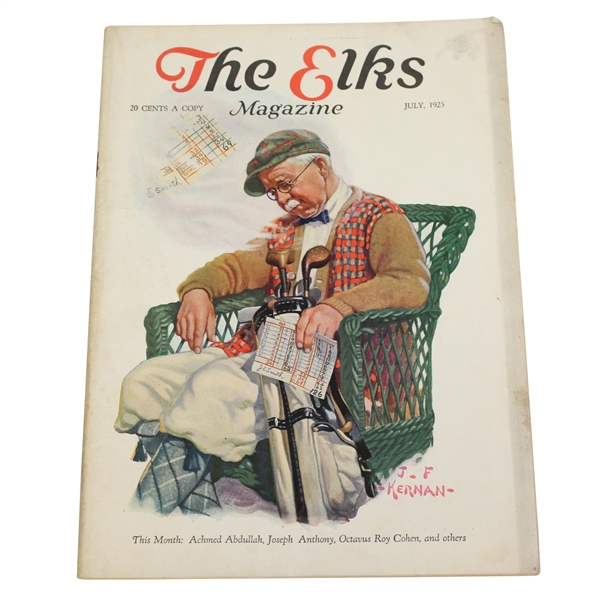 1925 The Elks Magazine with 'Old Man Golfer Cover' - July - Roth Collection