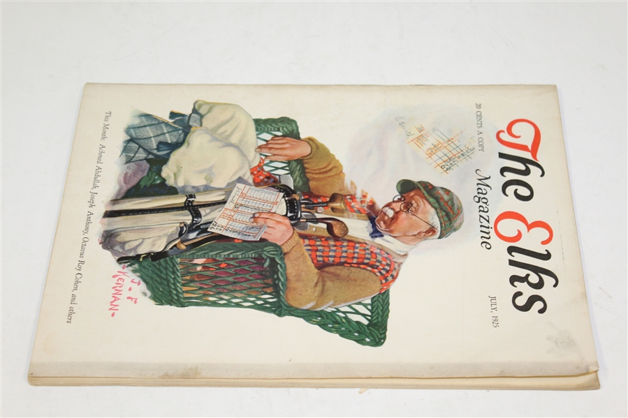 1925 The Elks Magazine with 'Old Man Golfer Cover' - July - Roth Collection