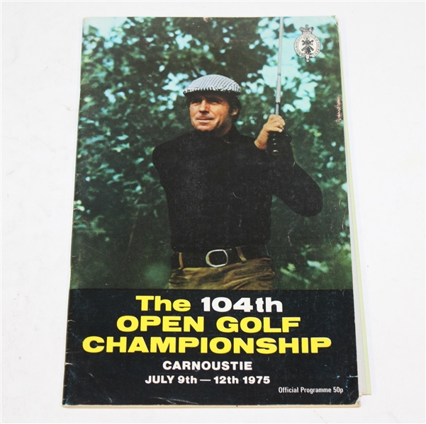 1975 Open Championship at Carnoustie Program with Two Draw Sheets - Tom Watson Winner - Roth Collection