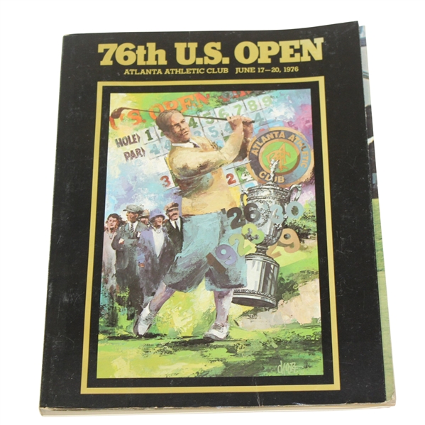 1976 US Open at Atlanta Athletic Club Program with Bobby Jones on Cover - Roth Collection