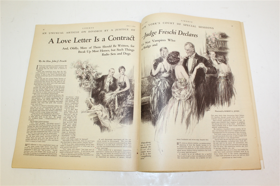1924 'How Bobby Jones Overcame His Temper' Liberty Magazine - June 7th - Roth Collection