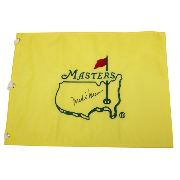 Mark O'Meara Signed Undated Masters Embroidered Flag JSA ALOA