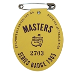 1965 Masters Tournament Badge #2703 - Nicklaus Win