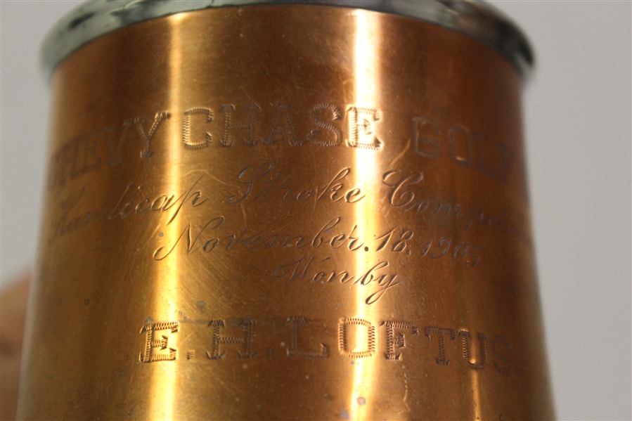 1905 Chevy Chase Golf Club Handicap Cup Won by E.H. Loftus - Nov.18 - Roth Collection