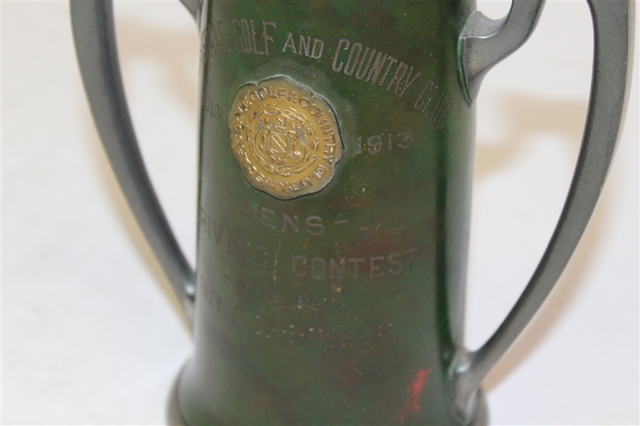 1913 Scarsdale G&CC Driving Contest Trophy Won by Guy E. Robinson - July - Roth Collection