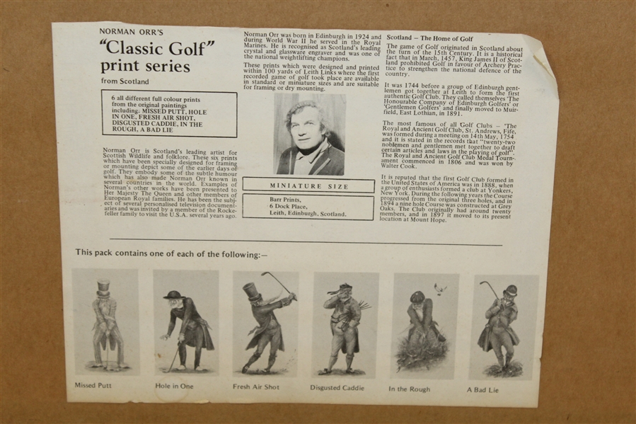 Three of Norman Orr's Classic Golf Print Series Prints - Framed