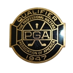 1947 PGA Championship at Plum Hollow Country Club Contestant Pin