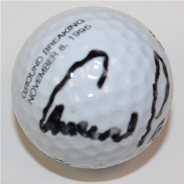Arnold Palmer Signed 1995 Shrine Oasis GC Ground Breaking Golf Ball JSA ALOA