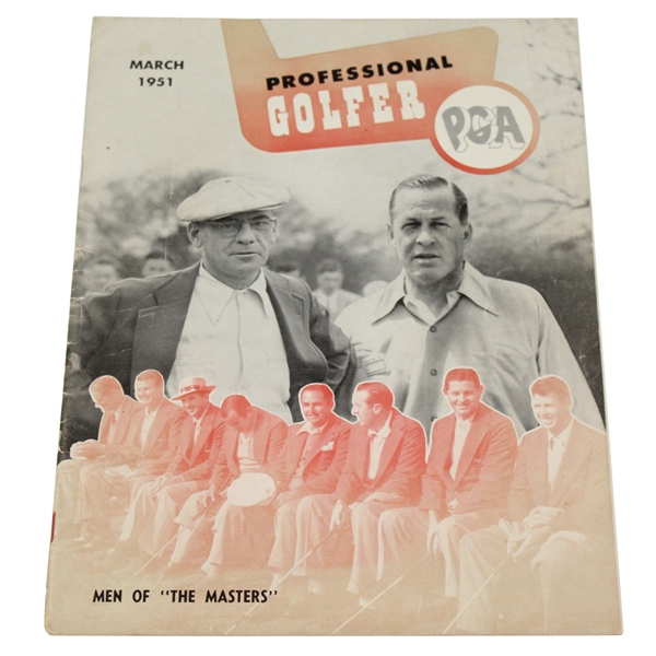 1951 PGA Magazine 'Men of the Masters' with Bobby Jones & Clifford Roberts Cover