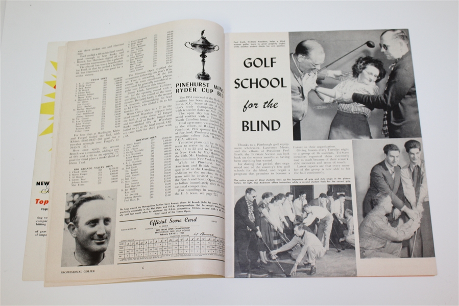 1951 PGA Magazine 'Men of the Masters' with Bobby Jones & Clifford Roberts Cover