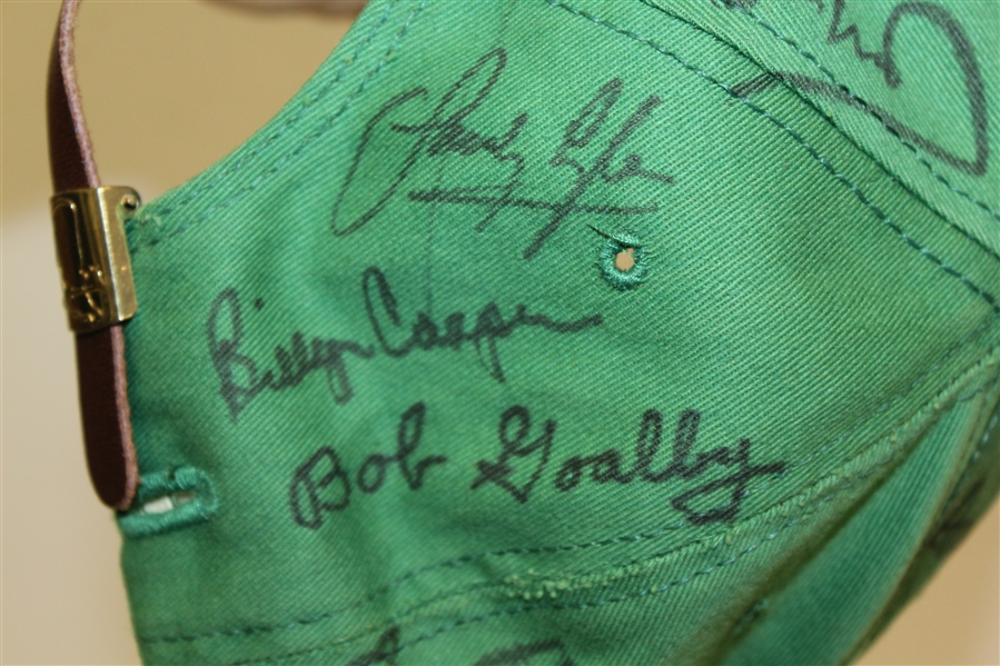 Masters Green Undated Champs Hat Signed by 35 Champs! JSA ALOA