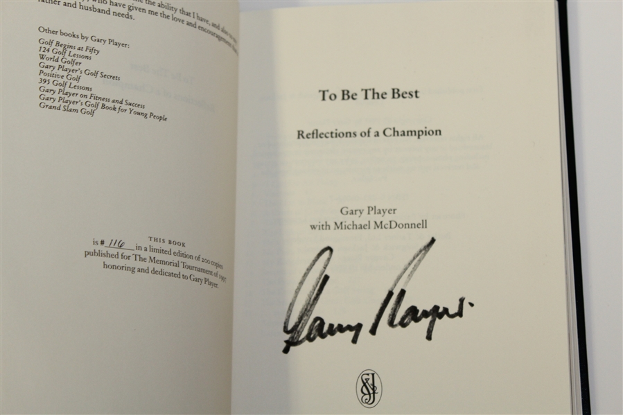 1997 Memorial Tournament Book Signed by Honoree Gary Player JSA ALOA