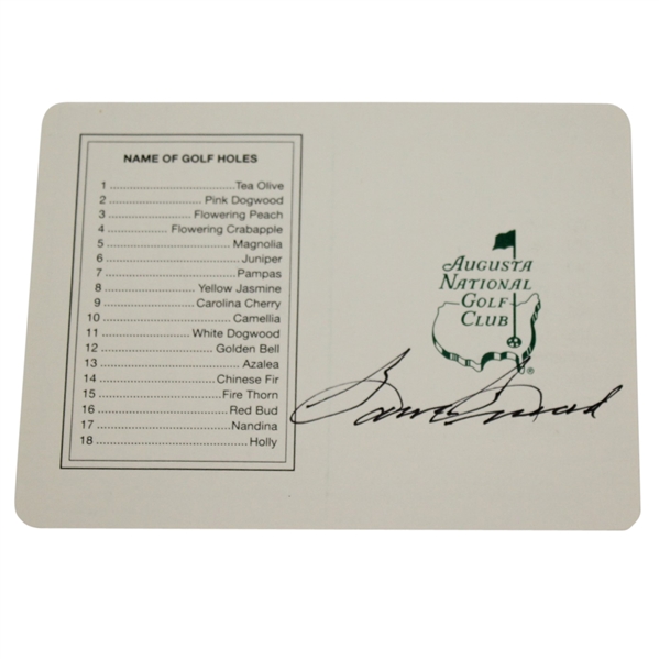 Sam Snead Signed Augusta National Scorecard PSA/DNA #G31290
