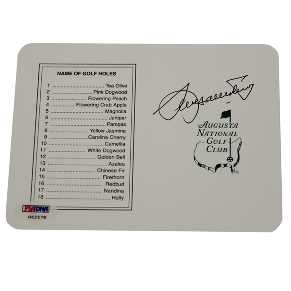 Seve Ballesteros Signed Augusta National Scorecard PSA/DNA #G62578