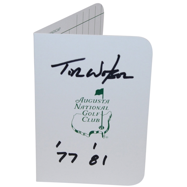 Tom Watson Signed Augusta National Scorecard with '77 & '81 Notation JSA ALOA