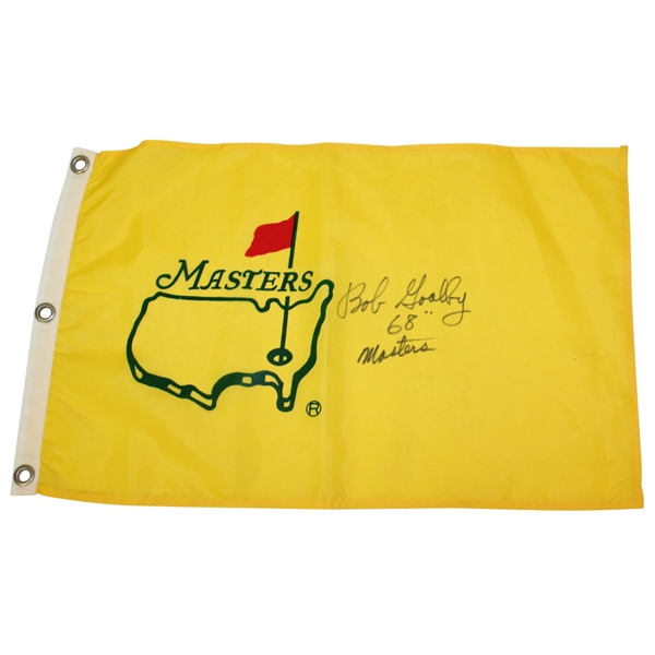 Bob Goalby Signed 1998 Masters Replacement Flag with '68' Notation JSA ALOA