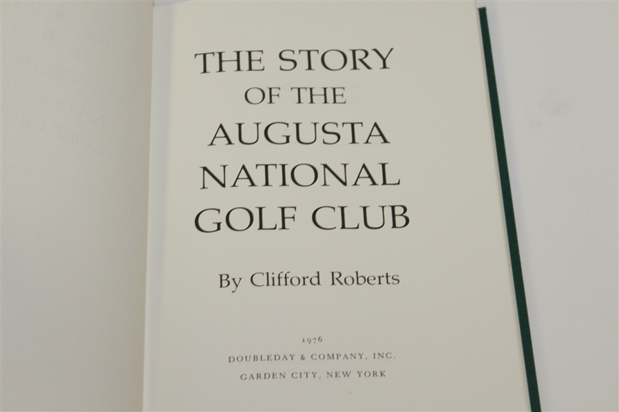 'The Story of Augusta National Golf Club' Book by Clifford Roberts with Slip Case & Gift Card