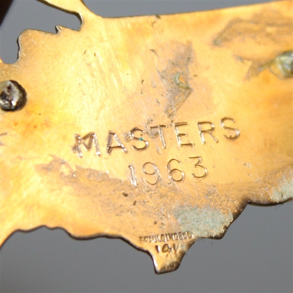 1963 Masters Logo 14k Gold Pin - Nicklaus First Masters Win