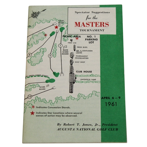 1961 Masters Tournament Spectator Guide
