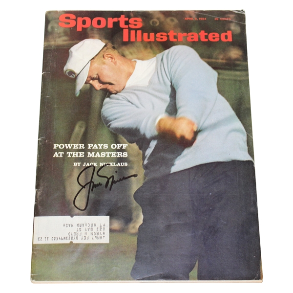 Jack Nicklaus Signed April 6, 1964 Sports Illustrated Magazine JSA #P36681