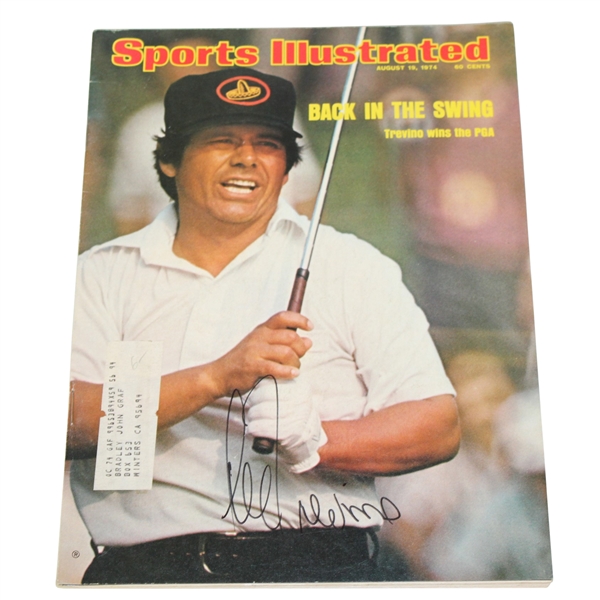 Lee Trevino Signed August 19, 1974 Sports Illustrated Magazine JSA #P36692
