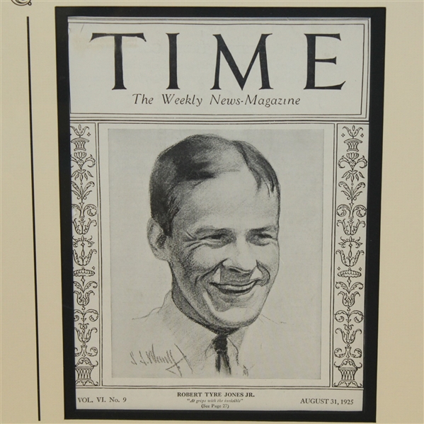 Bobby Jones TIME Magazine Covers from 1925 & 1930 - Framed