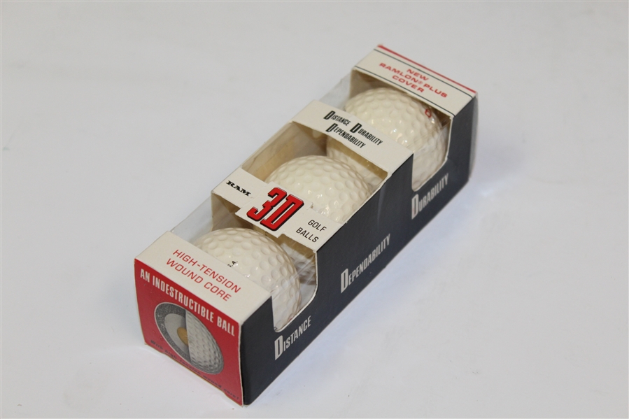 Ram 3D 'An Indestructible Ball' Dozen Golf Balls in Original Box - Roth Collection