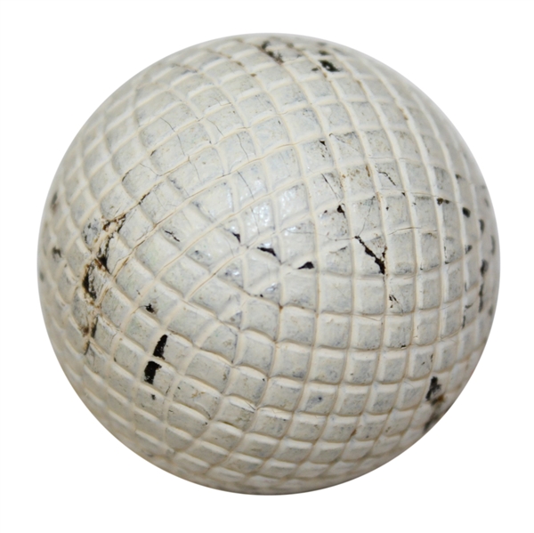 Vintage White Unmarked Gutta-Percha Golf Ball 