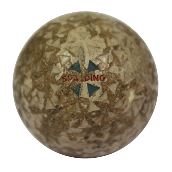 Classic Spalding Blue Triangle Cross Mesh Pattern Golf Ball