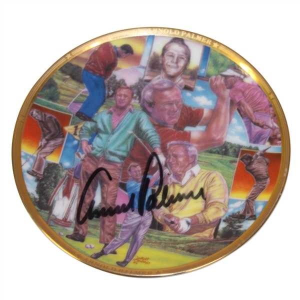 Arnold Palmer Signed 1992 Sports Impressions Golf Legends Plate JSA ALOA