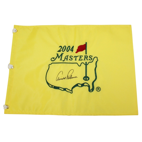 Arnold Palmer Signed 2004 Masters Embroidered Flag JSA ALOA