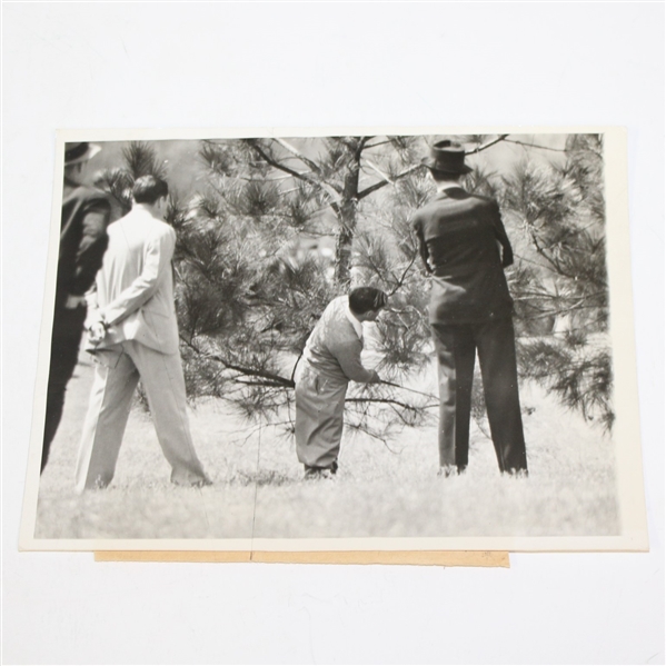Bobby Jones 'Beneath the Evergreens' A.P. Wire Photo - 4/2/1937 - In the Augusta Pine Trees
