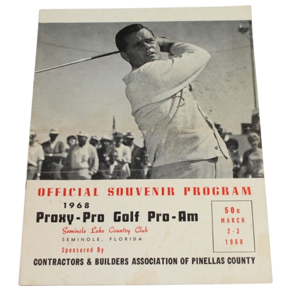 1968 Proxy-Pro Golf Pro-Am Program - Gay Brewer Winner