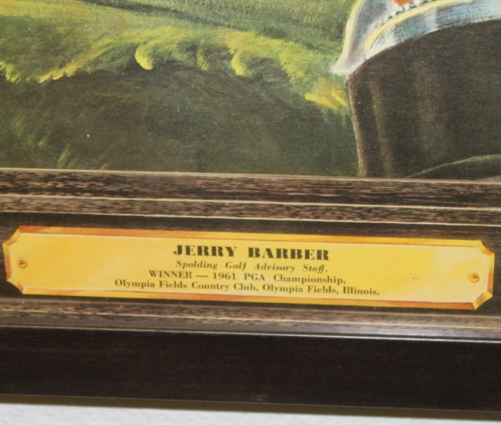 Jerry Barber Spalding 1961 PGA Champ Advertising Framed Piece